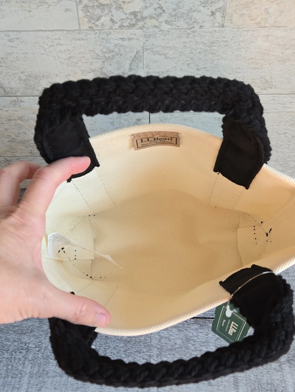 NWT L.L. Bean Japan Exclusive Web Handle Canvas Boat & Tote Black Mini